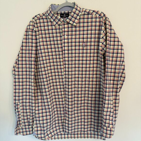 🐰 Psycho Bunny Plaid Button-Down Shirt - Picture 1 of 5